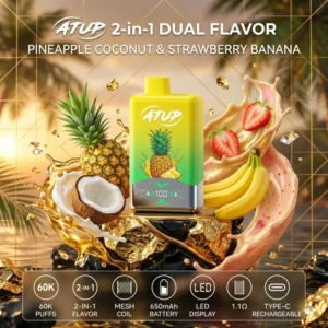 ATUP 60K Pineapple Coconut & Strawberry Banana 2-in-1 Vape