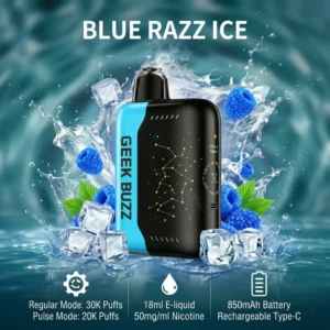 Geek Buzz Pulse X 30000 – Blue Razz Ice