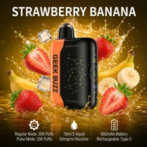 Geek Buzz Pulse X 30000 – Strawberry Banana